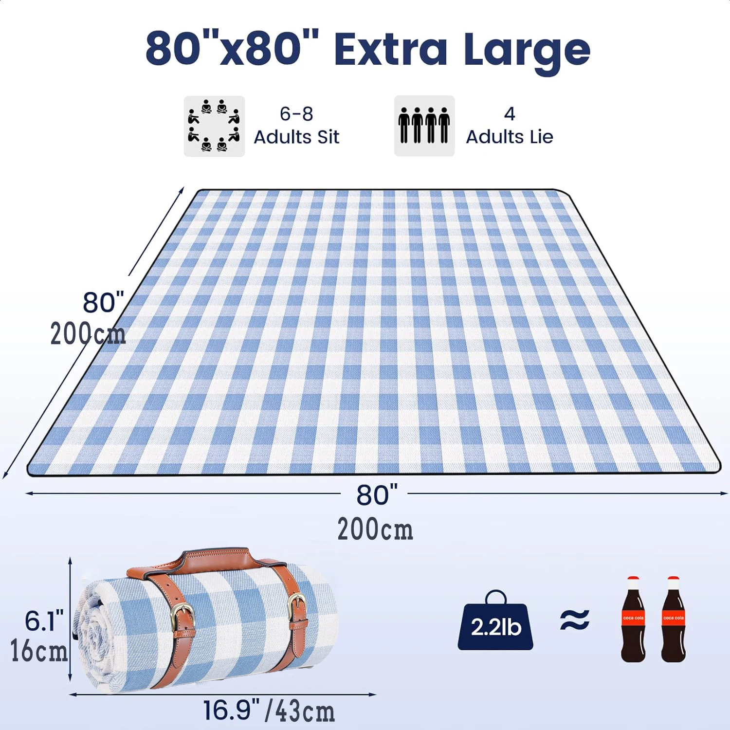 Selimut Piknik ZHUOHUA Ekstra  - Outdoor Camping Mats Large ulasan dan harga