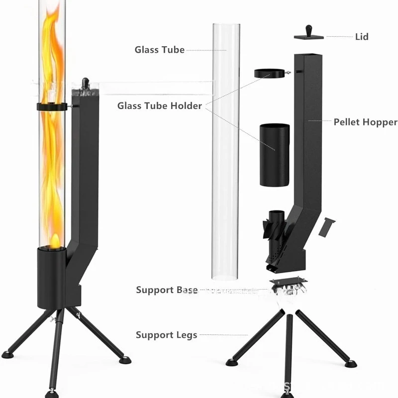 Kompor Roket Vertikal - Pembak - Outdoor Camping Wood Stove ulasan dan harga
