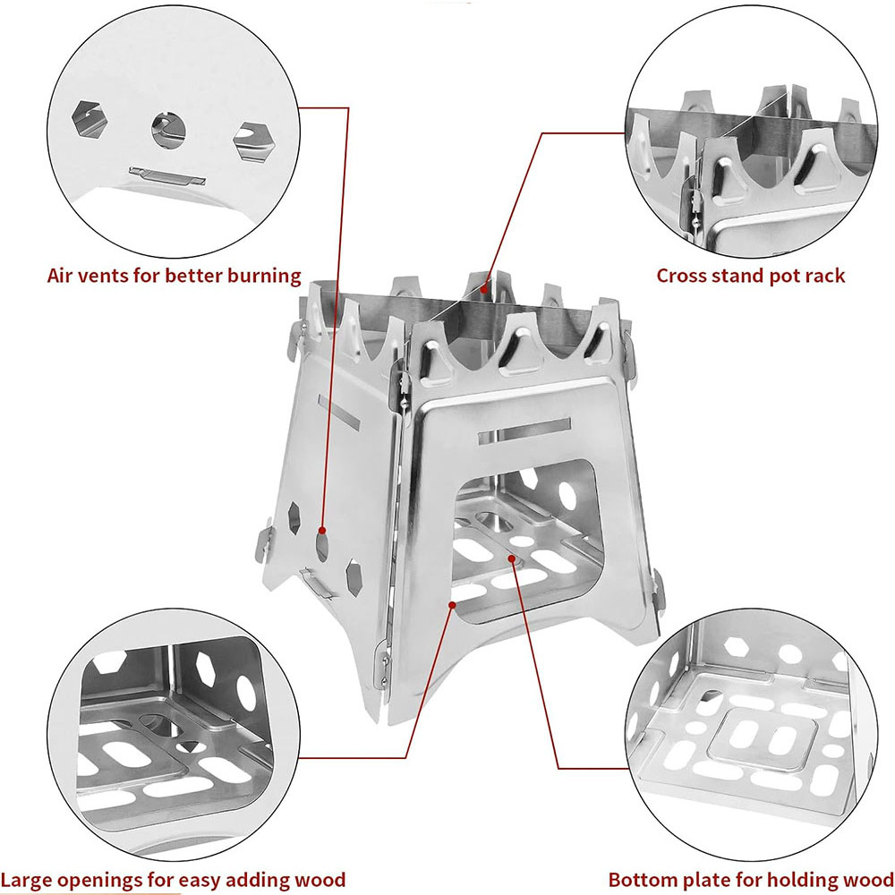Kompor kayu Kemah portabel, ko - Outdoor Camping Wood Stove ulasan dan harga