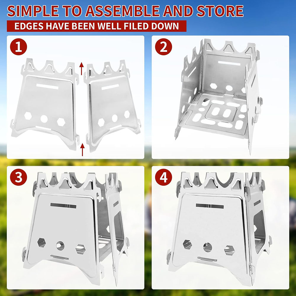 Kompor kayu Kemah portabel, ko - Outdoor Camping Wood Stove ulasan dan harga